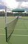 Tennis court on overcast day