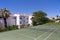 Tennis court in a private resort