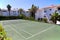 Tennis court in a private resort