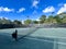 The tennis courts at the Trump National Golf Course in Jupiter, Florida