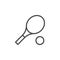 Tennis inventory line outline icon
