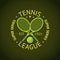 Tennis League super series label badge for your club. Vector