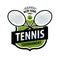 Tennis logo or label. Sport concept. Vector illustration