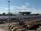 Tennis, Louis Armstrong Stadium Under Construction Aside Arthur Ashe Stadium from Corona Rail Yard, NYC, NY, USA