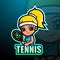 Tennis mascot esport logo design