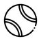 Tennis Play Ball Icon Vector Outline Illustration