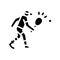 tennis play handicapped athlete glyph icon vector illustration