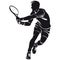 Tennis player, silhouette