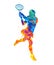 Tennis player, silhouette