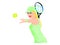 tennis player takes the pitch sport tennis world racket