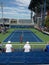 Tennis Players Nicolas Mahut and Soon Woo Kwon, 2017 US Open, NYC, NY, USA