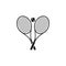 Tennis Racket and Ball Icon.