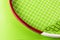 Tennis racket over synthetic surface
