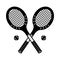 Tennis racket vector icon badminton logo illustration vintage Sports