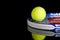 Tennis racquets and ball