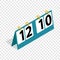 Tennis score board isometric icon