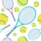 Tennis seamless pattern