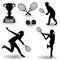 Tennis silhouettes