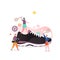 Tennis sneaker vector concept for web banner, website page