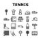 Tennis Sport Game Competition Icons Set Vector