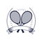 tennis sport rackets emblem