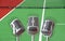 Tennis sports sporting sport commentary old vintage mics microphones sound