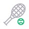 Tennis thin color line vector icon