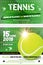 Tennis tournament poster template with sample text in separate l