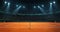 Tennis video background with orange clay surface at side referee perspective.