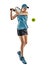 Tennis woman isolated silhouette