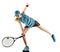 Tennis woman isolated silhouette