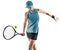 Tennis woman isolated silhouette