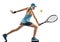 Tennis woman isolated silhouette