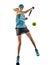 Tennis woman isolated silhouette