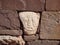 Tenon heads in ancient ruins of Tiwanaku Tiahuanaco in Bolivia.