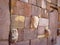 Tenon heads in ancient ruins of Tiwanaku Tiahuanaco in Bolivia.