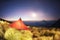 Tent alpine starry night