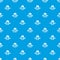 Tent camp pattern vector seamless blue