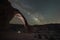 Tent camping under Corona Arch and the Milky Way Galaxy