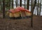 Tent campsite at Jordan Lake