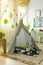 Tent in children`s room