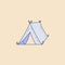 tent field outline icon. Element of outdoor recreation icon for mobile concept and web apps. Field outline tent icon can be used f