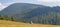 Tent in the hikers camp in Carpathian mountains