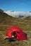 Tent in the Jotunheimen National Park, Norway