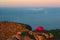 Tent on Mountain Ridge