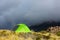 Tent in mountains