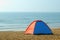 Tent on seashore