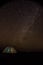 Tent under starry sky in Little Rann of Kutch