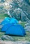 tents camp in highest mountain system of Earth