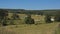 Tents of a scouts camp in a meadow in the hills of Ardennes, Belgium